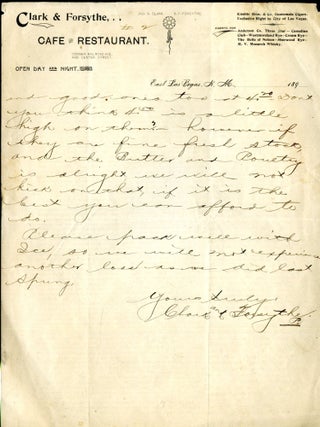 Item #CAT000834 New Mexico’s Chief City. Her Resources And Attractions: Clark & Forsythe Cafe...