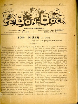 Le Bon-Bock Bulletin Mensuel 1905-1909