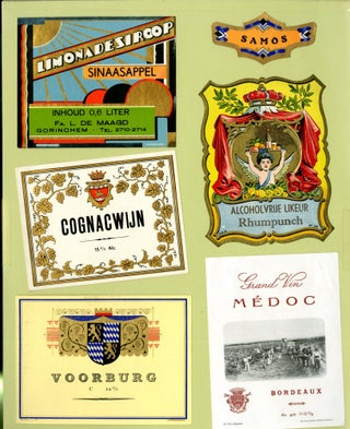 Item #CAT000873 Group of mid century wine and drink labels