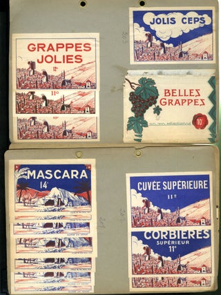 Group of mid century wine and drink labels
