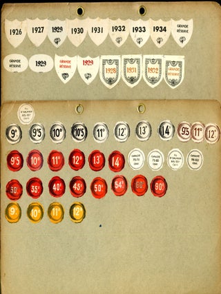 Group of mid century wine and drink labels
