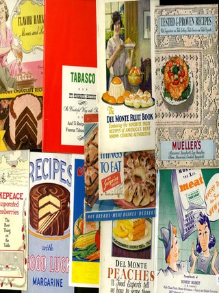 Group of Labels and Promotional Cookbooks 1920s and 30s