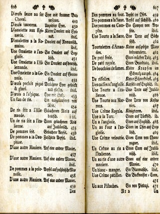 Allerneuestes Kochbuch, welches lehret, wie man auf die genaueste, delikateste und gesparsamste Art arbeiten, die Speisen machen und heutiges Tags serviren soll