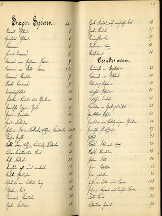 Late 19th Century German Middle Class Manuscript Cookery