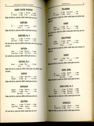 "Cocktail Bill" Boothby's World Drinks and How to Prepare Them