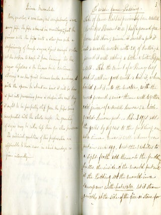 English Manuscript Cookbook dated 1847