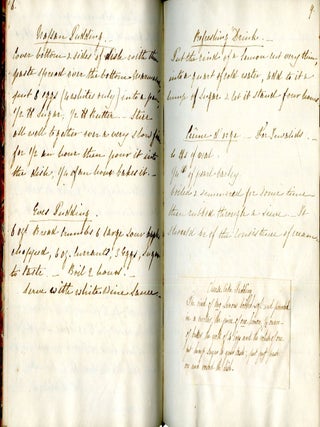English Manuscript Cookbook dated 1847
