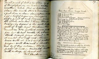 English Manuscript Cookbook dated 1847