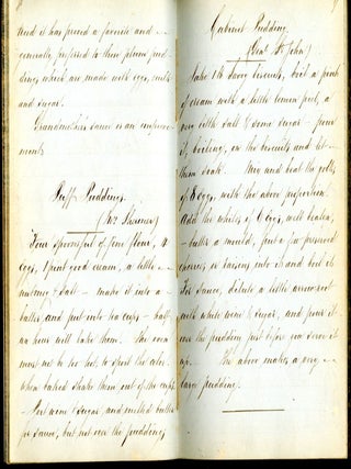 English Manuscript Cookbook ca. 1850s