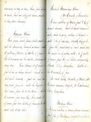English Manuscript Cookbook ca. 1850s