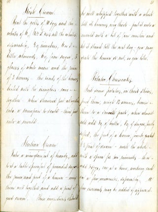 English Manuscript Cookbook ca. 1850s