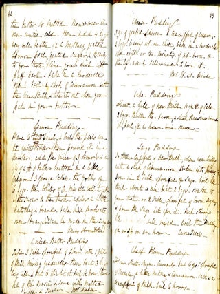 English Manuscript Cookbook ca. 1860