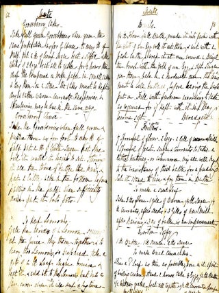 English Manuscript Cookbook ca. 1860