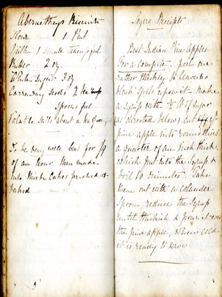English Manuscript Cookery ca. 1889