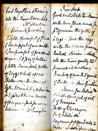 English Manuscript Cookery ca. 1889