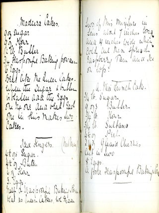 English Manuscript Cookery ca. 1896