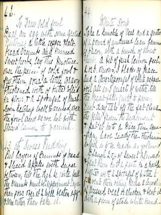 English Manuscript Cookery ca. 1896