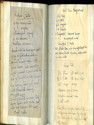 20th Century English Manuscript Cookbook