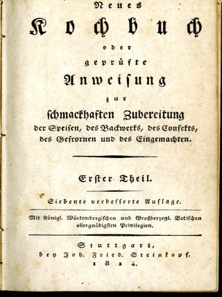 Neues Kochbuch oder geprüfte Anweisung