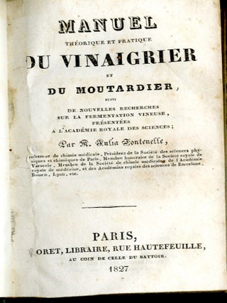 Manuel Théorique et Pratique du Vinaigrier et du Moutardier